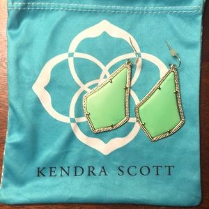 Silver and turquoise Kendra Scott earrings